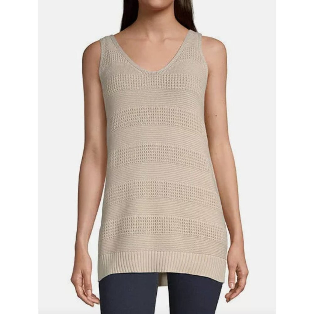 A.N.A. a new approach 2x woman knitted natural tank